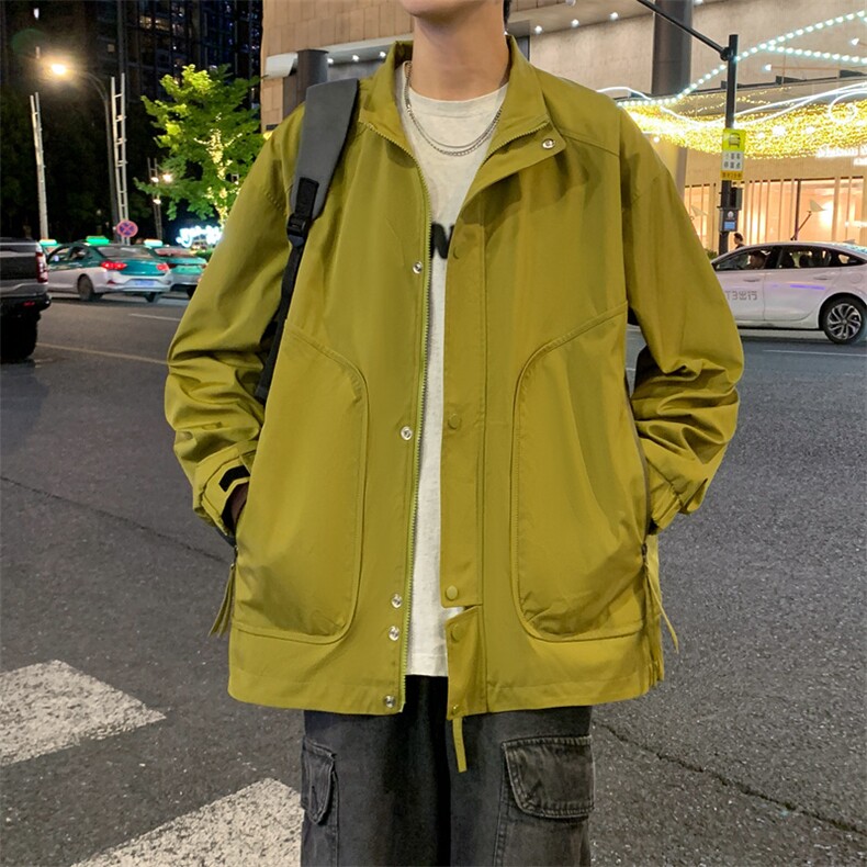 工装外套男士新款立领夹克男装春秋季休闲青少年上衣JK0228-P75图片