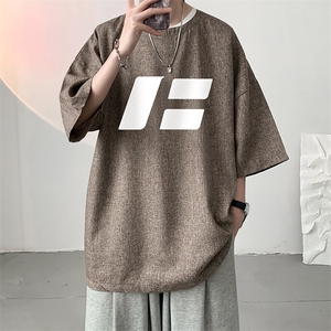 风复古亚麻短袖男棉麻t恤男半袖ZT71435-P35