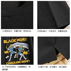 春夏季七分袖t恤男大码五分袖男短袖中袖砖墙挂拍Q11304-P30，男装T恤，电商A040A