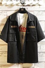 100%棉挂拍2021夏装新款短袖衬衫五分袖大码中袖衬衣男8863，男装衬衫，电商D240-242