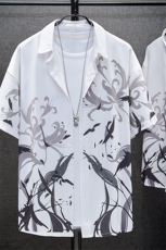 1港风夏季休闲情侣大码M-5XL潮流帅气衬衫男挂拍家具7854P45控68，男装衬衫，星座226-2