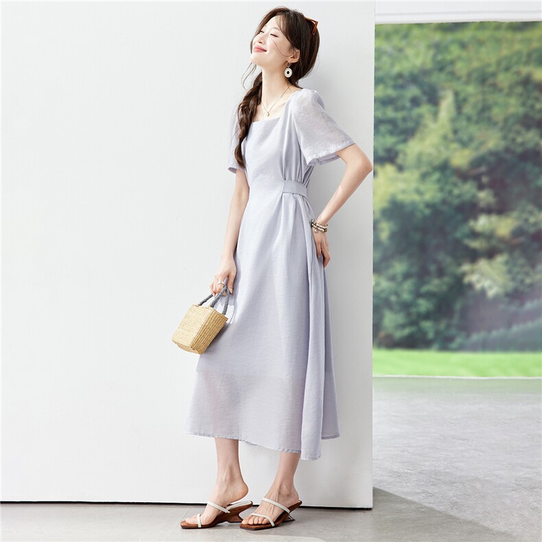 现货新品2026夏装新款收腰透气凉爽时尚收腰女连衣裙,女装连衣裙,木子恋