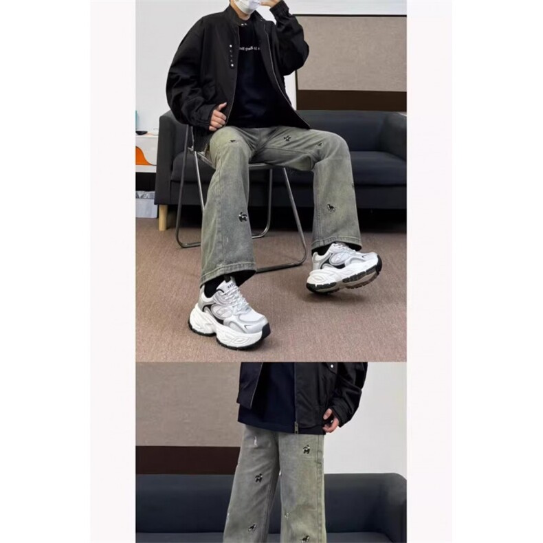 1506-1/KK07051/P45百搭时尚宽松牛仔裤潮牌休闲男裤个性牛仔裤,男装牛仔裤,星座1506-1
