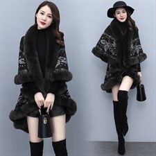 芷墨2021新冬装加厚保暖斗篷外套时尚风复古双层斗篷大衣，女装毛呢外套，芷墨服饰