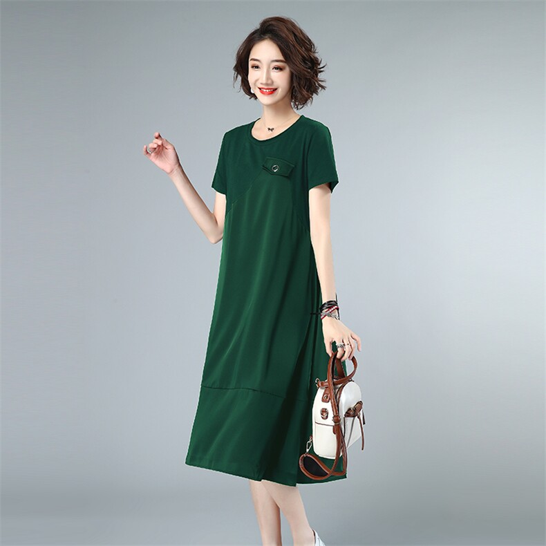 2024夏款新款拼接大码女装连衣裙231款,女装连衣裙,秋牧寒烟