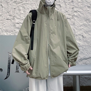 双拉链连帽防晒衣外套男士夏季薄款upf50+冰丝户外骑车钓鱼防晒服图片