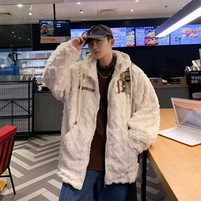 毛棉服外套男韩版潮流高街帅气字母刺绣ins冬季宽松棉衣MF182-P92,男装棉衣,星座412-3