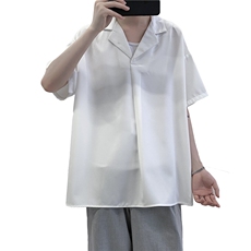 C2040/P35男士夏季套头衬衫男短袖衬衣韩风设计宽松薄款大码上衣，男装衬衫，电商A141