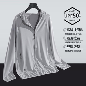 UPF50+ 夏季冰丝透气轻薄防晒衣男女同款皮肤衣 568P55图片