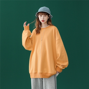 套头长袖纯色纯棉卫衣 W8828/ P38图片