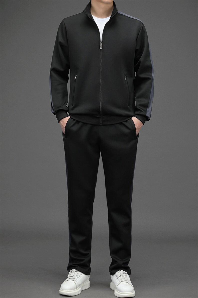 中青年男士休闲运动套装春秋季爸爸装男士连帽外套休闲运动服套装,男装休闲套装,电商B212（原钱塘6029）