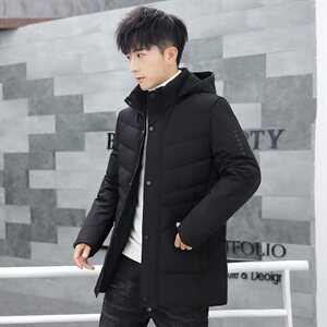 冬季男士棉衣大棉袄中长款棉服立领连帽防风防寒宽松M183图片