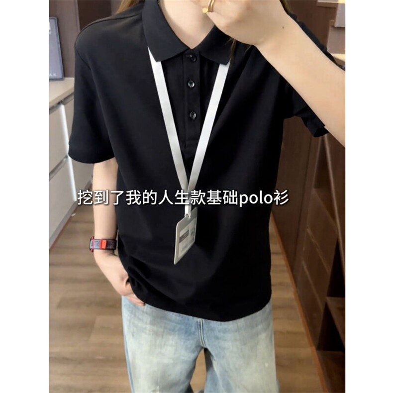 【网图】B221美式ins修身翻领polo衫短袖T恤SY2547-特P15控39,男装T恤,电商B221