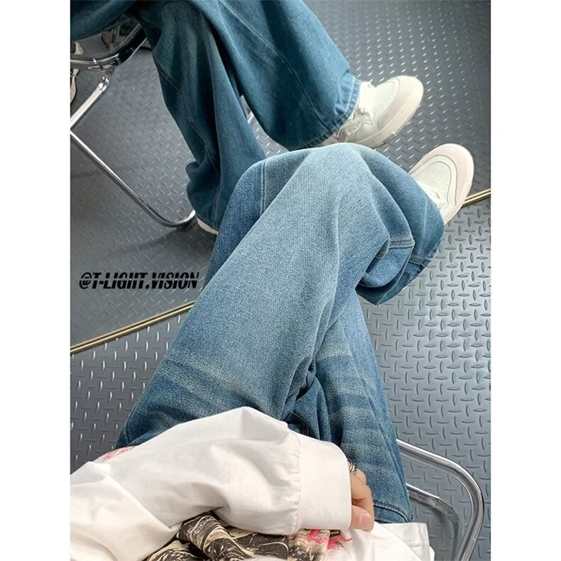 复古水洗直筒牛仔裤男韩版ins潮流青少年长裤潮N1534P43,男装牛仔裤,星座1116-2