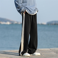 秋冬宽松加绒加厚休闲直筒长裤Q38-P55限价58成份：聚酯纤维，男装休闲裤，电商A247