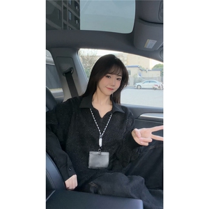 美式重磅雪尼尔长袖T恤男秋冬季打底衫polo衫加绒加厚卫衣外套男图片