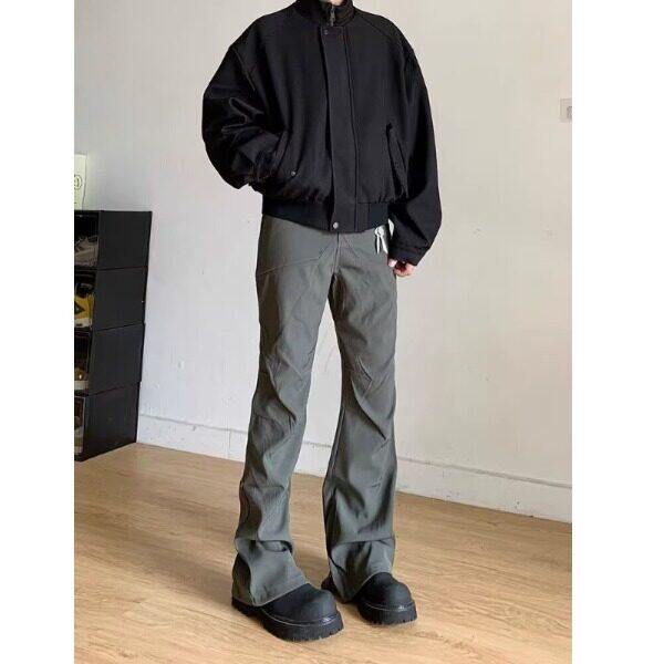 立领哈灵顿夹克男2025春季美式复古通勤百搭boxy短宽外套，男装夹克，星座506A