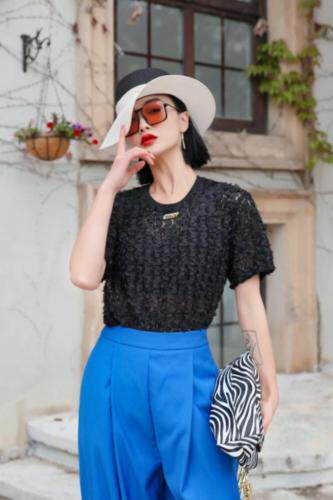 镂空T，女装，艾梵煕尔