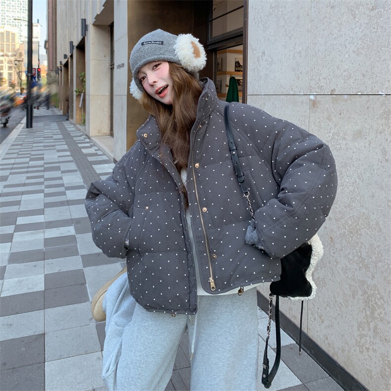 新款主推波点50绒羽绒服2685-P245-K368,女装短外套,2C129