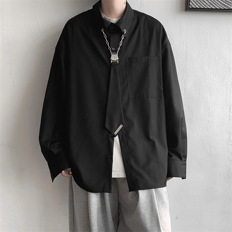 8XL-M高品质！特大码冰丝衬衫男领带衬衫日系加大码CS503P58控78,男装衬衫,电商D206-1