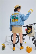 【现货】春季新款，刺绣卡通牛仔外套，其它，AIMEEWQ