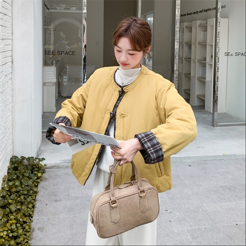 现货！2C056-7089-P195控288（南瓜色日系休闲小个子棉衣）,女装棉衣/棉服,2C056