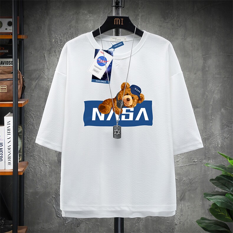Q11247-P30 NASA春夏季七分袖t恤男大码五分袖男短袖中袖 展架图片