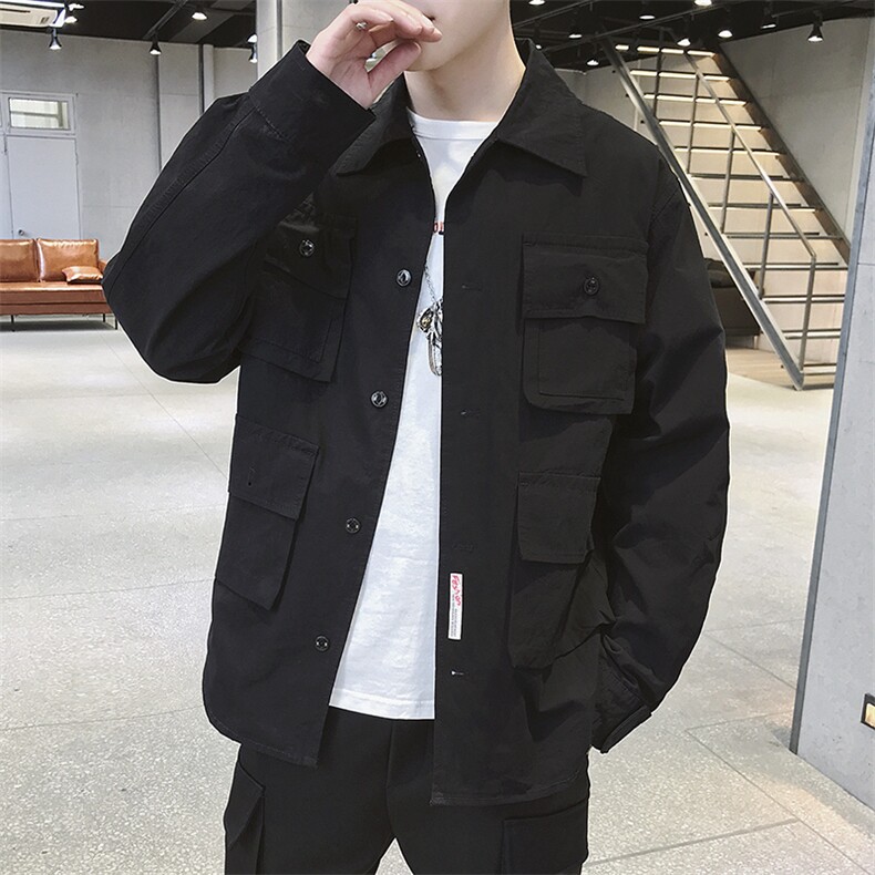 2021春季新款外套男夹克青年宽松工装潮流韩版衣服DS325TP80,男装夹克,电商A102