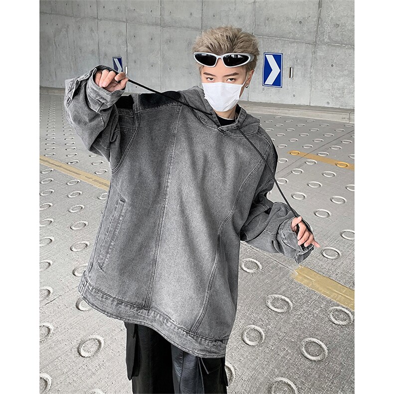 美式古着牛仔外套男春秋季2024新款高级感小众个性设计校园风夹克,男装夹克,星座410-6（原星座1304-1）