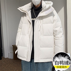 大鹅绒短款面包服朝羽绒服男痞帅休闲外套AW7051P378控428，男装羽绒服，电商A089-1