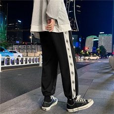 男秋冬款新款日系针织潮收脚裤子运动休闲714-1-M002，男装休闲裤，星座1404-3
