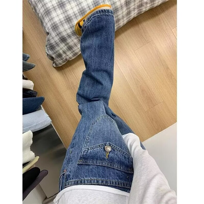 1506-1/G1510/P46新款显瘦阔腿时尚潮流设计感拖地裤子,男装休闲裤,星座1506A
