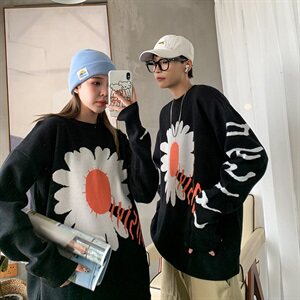 秋冬ins韩版情侣毛衣宽松潮流个性套头针织衫男QT817-P68图片