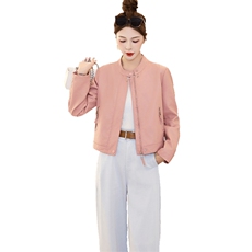 黑色皮衣外套女短款修身帅气机车皮夹克春秋新款流行时尚简约外套，女装套装/套裙，美拉德工厂直营店