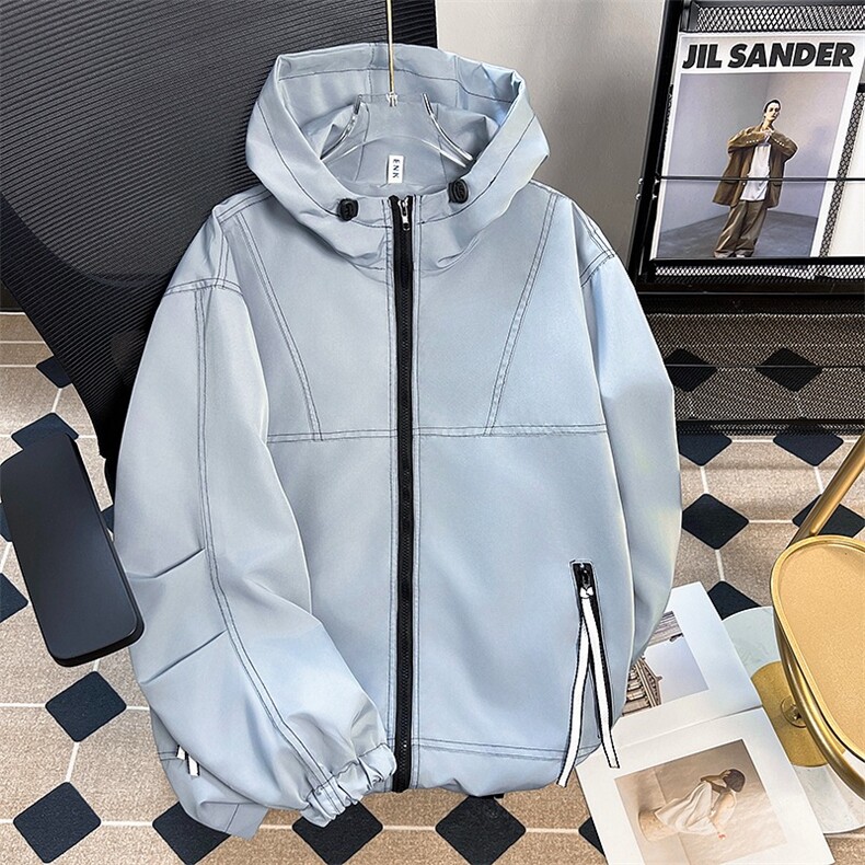 美式机能连帽冲锋衣外套男女春秋工装登山户外夹克上衣W6061-P64,男装夹克,星座412-3