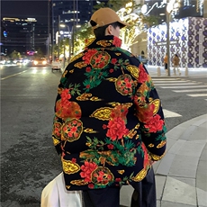 MY205新大花棉衣保暖防寒棉服面包服风民族特色外套大花男女，男装棉衣，星座115A(原星座507）