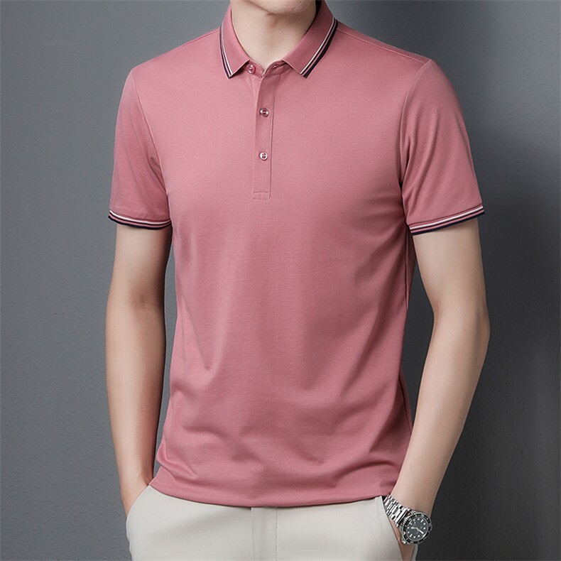 夏季新款男士翻领短袖t恤中年有领男装上衣服休闲POLO衫,男装T恤,电商B212（原钱塘6029）