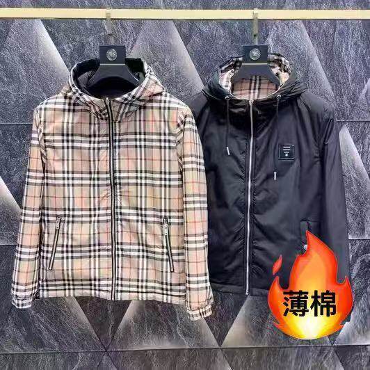 (网图)轻奢双面穿棉服休闲格子潮流二棉外套313B-JK5605双面-P115图片
