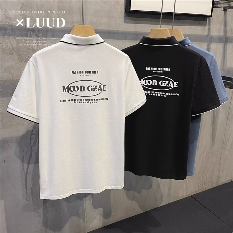 高端polo衫男士夏薄款爸爸装短袖冰丝POLO领t恤衫休闲上衣,男装T恤,星座1210-1