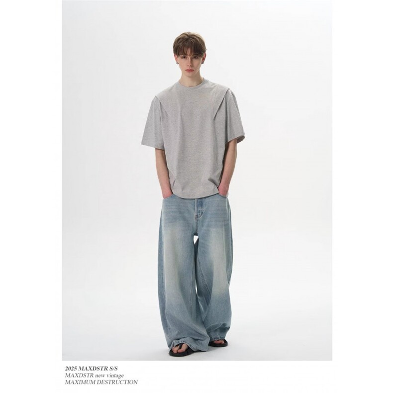 1506/Q9340/P35短袖t恤男潮牌夏季宽松五分袖潮流ins简约印花上衣,男装T恤,星座1506