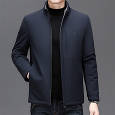 2023年新款冬季男士白鸭绒羽绒服立领保暖外套修身风衣大衣，男装羽绒服，电商B360
