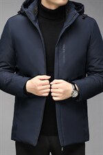 冬季男士纯色保暖面包服中青年男休闲连帽可脱卸棉衣GR3582-P125，男装棉衣，电商B212（原钱塘6029）