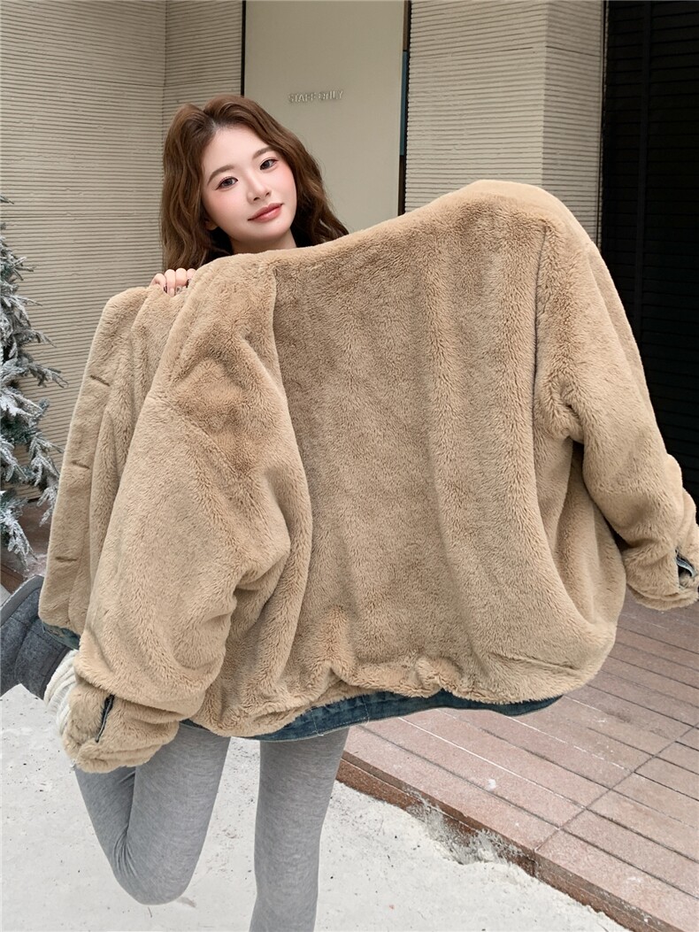 【现货】新款数据好牛仔加绒加厚棉服外套P205-K298,女装棉衣/棉服,浙宝128A