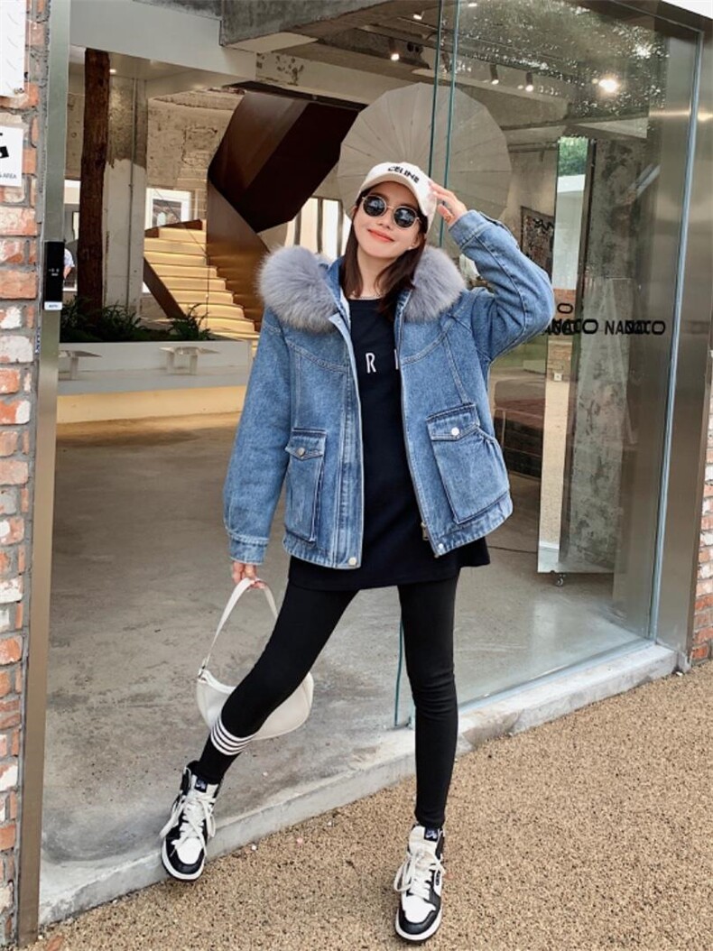 超大毛领牛仔派克服，其它，转角爱尚