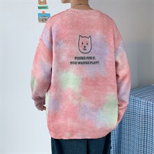 2023秋冬新款男士轧染圆领卫衣潮牌百搭潮流针织衫M316P65控78，男装针织衫/毛衣，电商B220