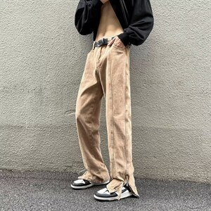 牛仔裤男秋季潮大码休闲裤子高街NK539P48图片