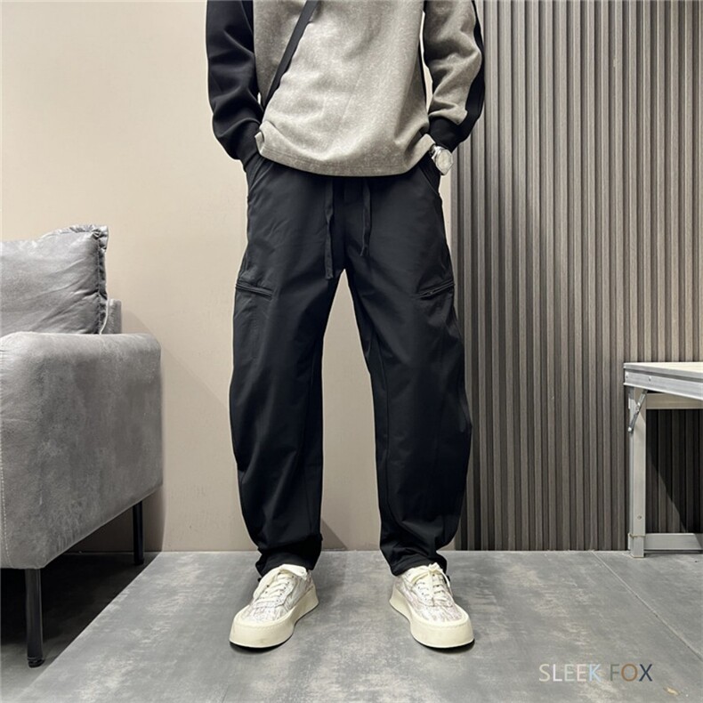 1506/QGY100/P45男士潮流百搭宽松户外运动弯刀裤工装哈伦长裤图片