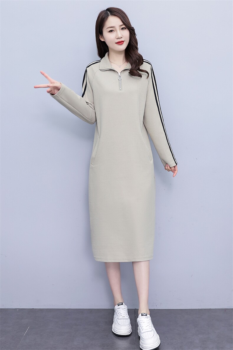 2024新款春季休闲风长袖连衣裙时尚百搭显瘦气质女装,女装连衣裙,凯瑟曼