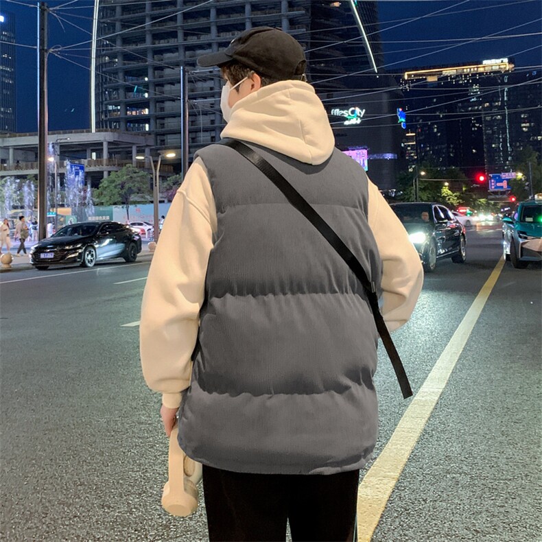 灯芯绒棉马甲男2024秋冬季新款棉衣休闲保暖加厚外套,男装棉衣,星座410-6（原星座1304-1）