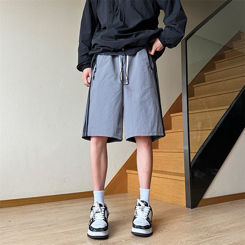 休闲短裤男韩版潮流三条杠痞子帅2023夏季新款ins五分裤K4095-P34,男装休闲裤,星座412-3